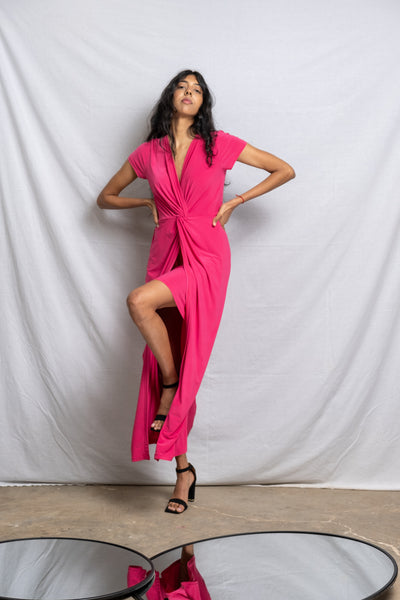 Maxi Twist Dress - Pink (More Options)