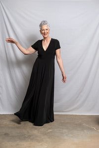 Maxi Wrap Dress - Black (More Options)