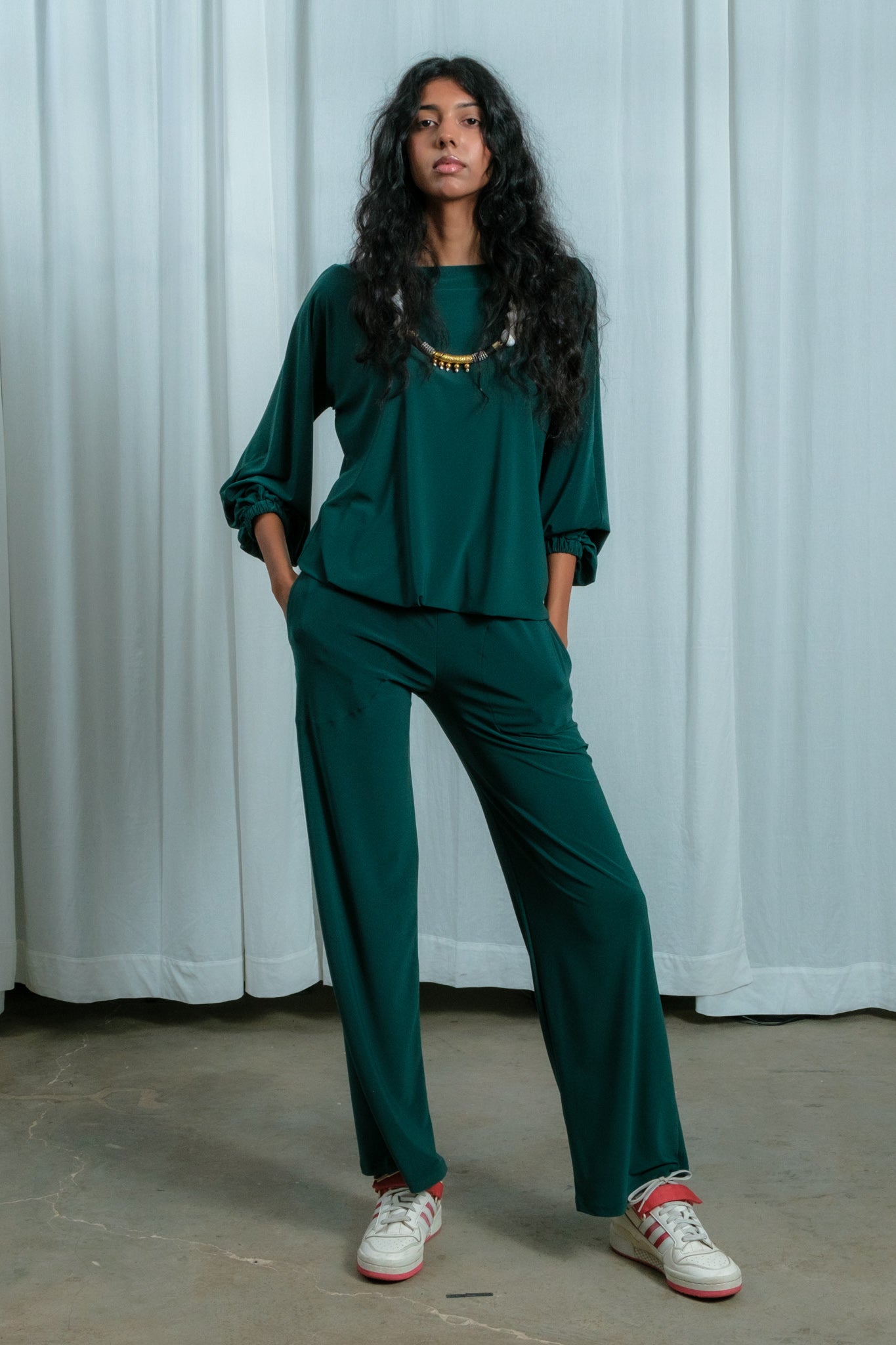 Joyful Jumpsuit Set | Forest Green Size 32, Size 34