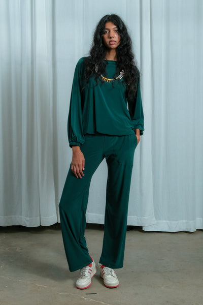 Joyful Jumpsuit Set | Forest Green Size 32, Size 34